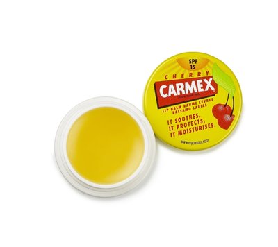 Carmex Cherry Lip Balm in a jar
