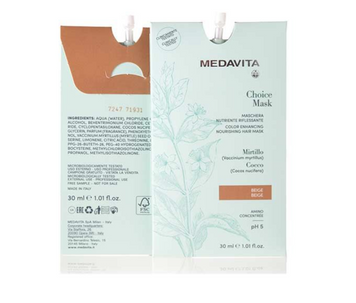 Toniz&aacute;l&oacute; t&aacute;pl&aacute;l&oacute; kr&eacute;mmaszk term&eacute;szetes &eacute;s festett hajra / Medavita Choice Mask - 30 ml 02567 фото