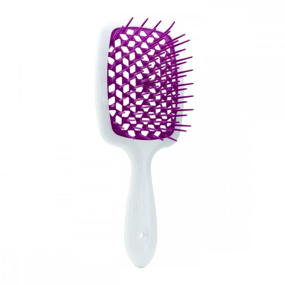 Janeke superbrush hair brush (white + purple)