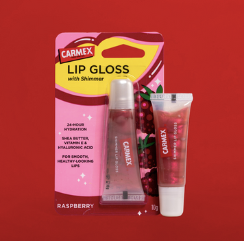 CARMEX RASPBERRY LIP GLOSS WITH SHIMMER