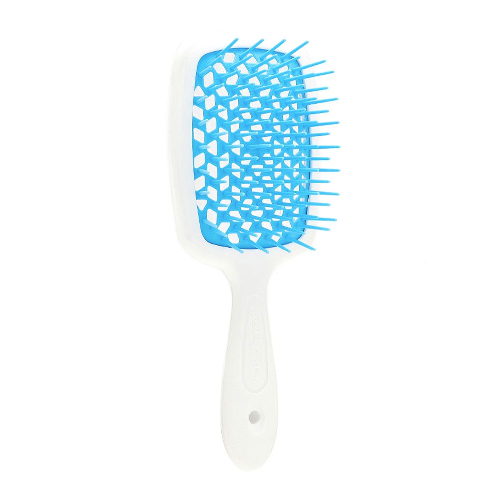 Janeke superbrush hair brush (white + blue)