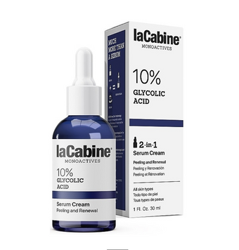 LaCabine 10% Glycolic Acid 2 in 1. Крем-сироватка з відлущуючим ефектом для оновлення шкіри обличчя, 10% гліколевої кислоти 600039 фото