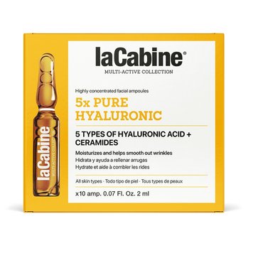 LaCabine 5xPure Hyaluronic - Highly concentrated moisturizing ampoules against facial wrinkles with 5 hyaluronic acids