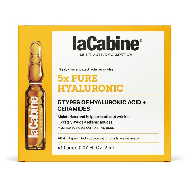 LaCabine 5xPure Hyaluronic - Highly concentrated moisturizing ampoules against facial wrinkles with 5 hyaluronic acids