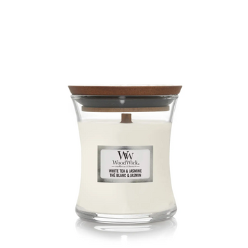 Ароматическая свеча с нежным ароматом Woodwick Mini White Tea & Jasmine 21119 фото