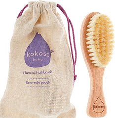 Деревянная щетка для волос из натуральной щетины - Kokoso Baby Natural Baby Hairbrush