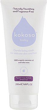 Детское средство для купания без запаха - Kokoso Baby Skincare Fragrance-Free Baby Wash Kok6 фото