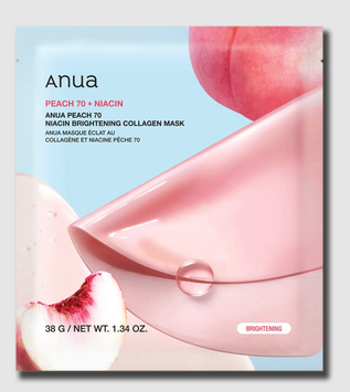 Гидрогелевая коллагеновая маска с персиком и ниацинамидом ANUA Peach 70 Niacin Brightening Collagen Mask b34-4ba фото