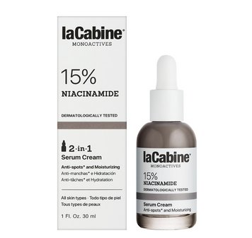 LaCabine 15% Niacinamide 2 in 1 - зволожуючи крем-сироватка проти пігментних плям та недосконалостей шкіри обличчя, 15% ніацинаміду 600014 фото