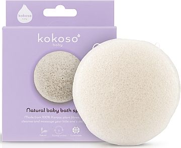 Натуральная детская губка для купания из конжака - Kokoso Baby Natural Baby Bath Sponge Kok8 фото