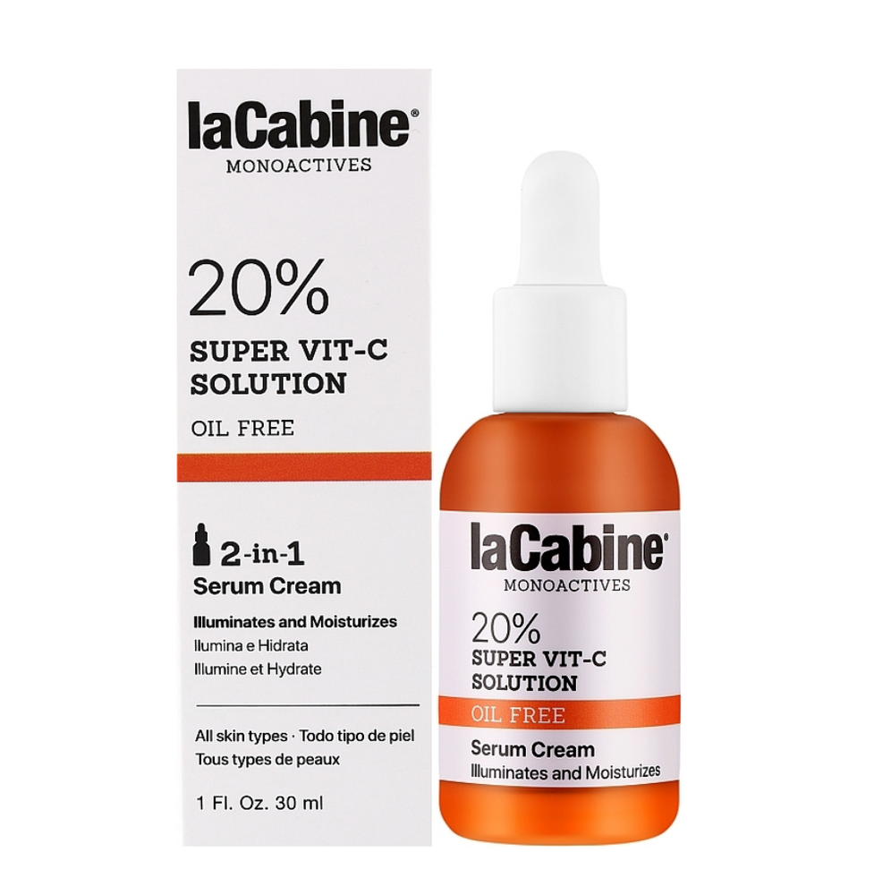 LaCabine 20% Super Vit-C 2 in 1 - Cream-serum for brightening and moisturising the skin, 20% vitamin C