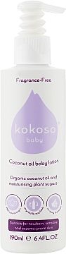 Детский увлажняющий лосьон без запаха - Kokoso Baby Skincare Fragrance-Free Kok10 фото
