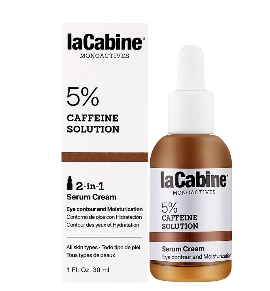 LaCabine 5% Caffeine Solution 2 in 1 - Moisturizing cream-serum for eye contour against puffiness and dark circles